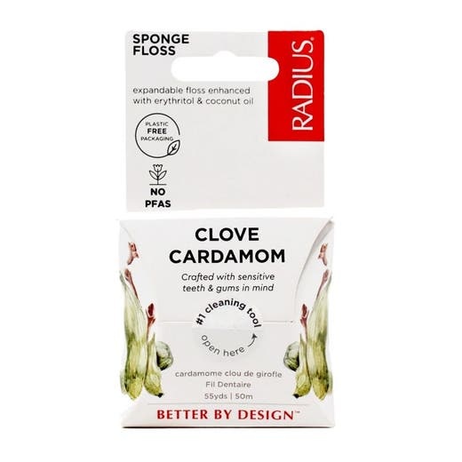 Radius Vegan Clove Cardamom Sponge Floss 55 Yards