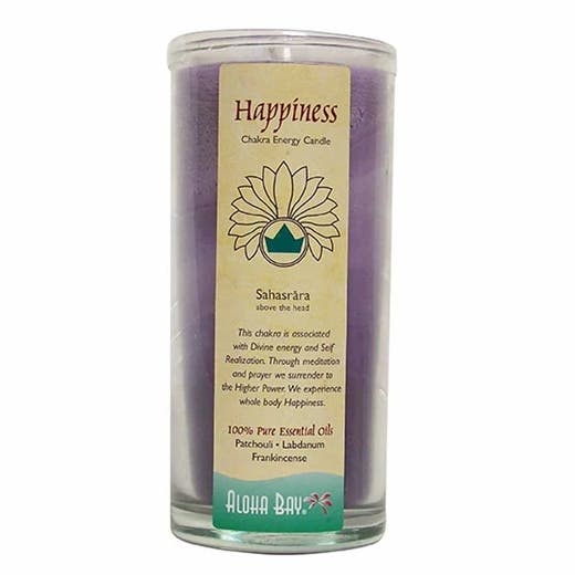 Aloha Bay Violet Happiness Chakra Energy Candle Jar 11 Oz