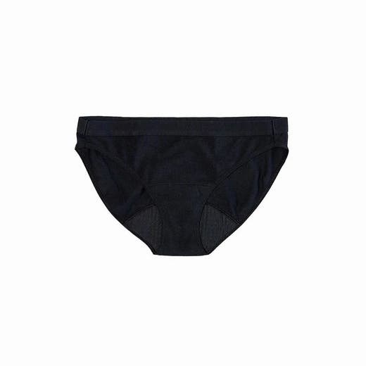 Saalt Volcanic Black XS Cotton Bikini Period Underwear