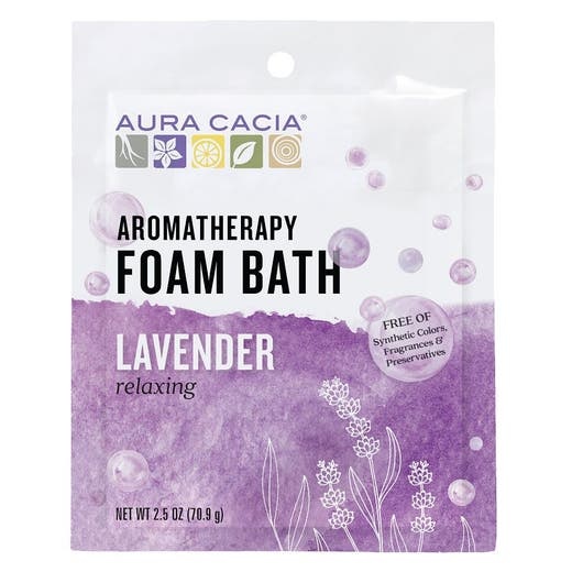 Aura Cacia Lavender Foam Bath 2.5 Oz - Relaxing & Rejuvenating