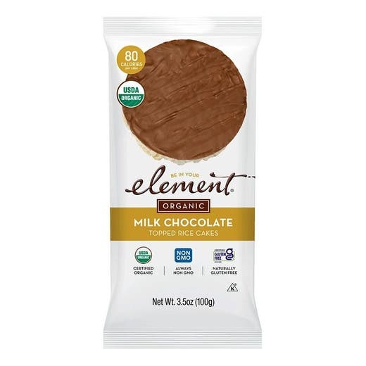Element Snacks Milk Chocolate Topped Rice Cakes 3.5 Oz