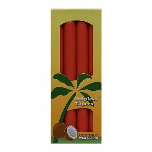 Aloha Bay Red Unscented Taper Candles 9" 4-Pack