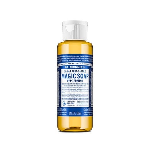 Dr. Bronner's 18-In-1 Pure Castile Peppermint Magic Soap 3.4 Fl. Oz