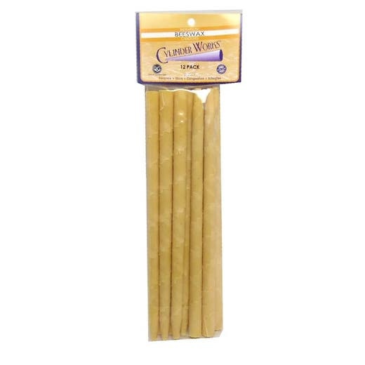 Cylinder Works Beeswax Ear Cone Candles - 12 Pack