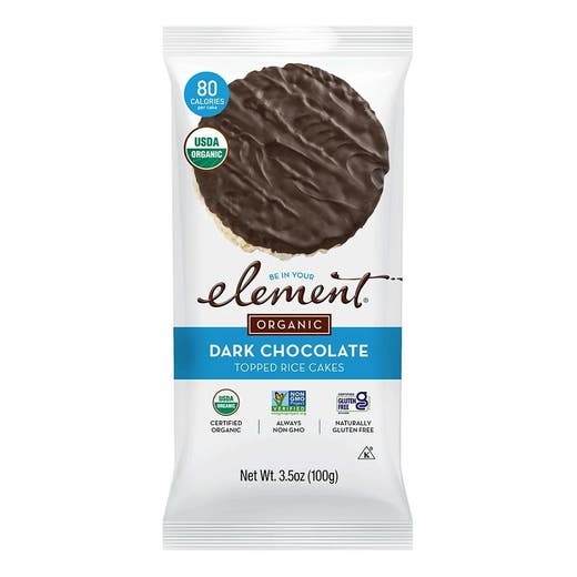 Element Snacks Dark Chocolate Topped Rice Cakes 3.5 Oz