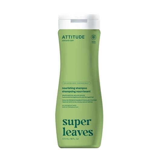 Attitude Super Leaves Grape Seed Oil And Olive Nourishing & Strengthening Shampoo 16 Fl. Oz