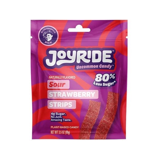 Joyride Low Sugar Sour Strawberry Strips 3.5 Oz