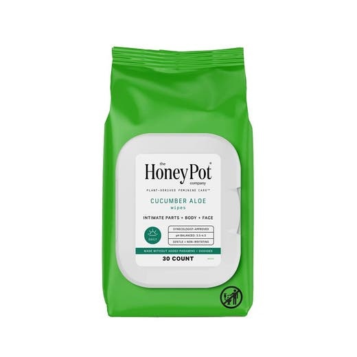 The Honey Pot Cucumber Aloe Wipes 30 Count - Refresh Your Feminine Care Routine