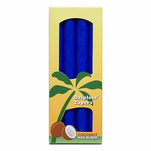 Aloha Bay Royal Blue Unscented Taper Candles 9" 4-Pack