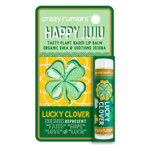 Crazy Rumors Happy Juju Lucky Clover Lip Balm 0.15 Oz Blister Box
