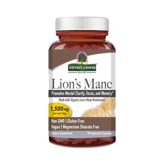 Nature's Answer Organic Lion's Mane 90 Vegetarian Capsules