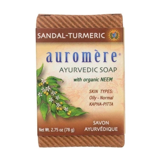 Auromere Sandalwood-Turmeric Ayurvedic Bar Soap 2.75 Oz
