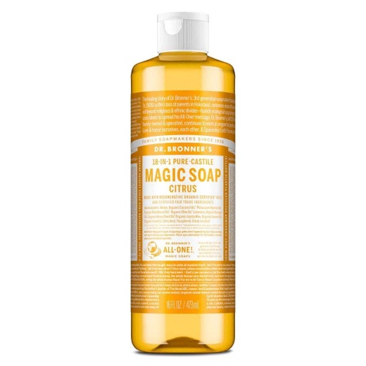 Dr. Bronner's 18-In-1 Citrus Orange Castile Soap 16 Fl. Oz
