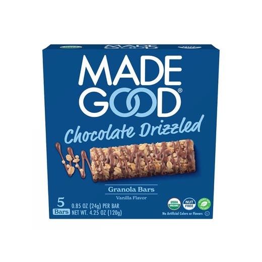 MadeGood Chocolate Drizzled Granola Bars - 5 Count