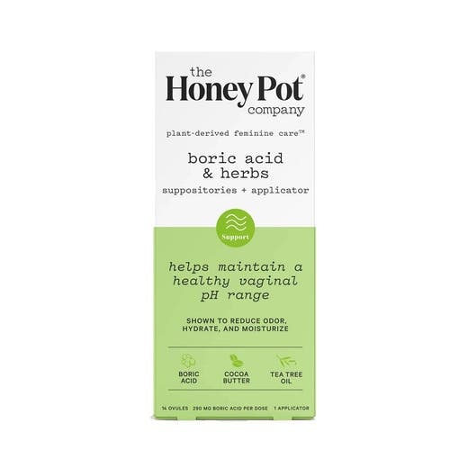 The Honey Pot Boric Acid & Herbs Suppositories - 14 Count