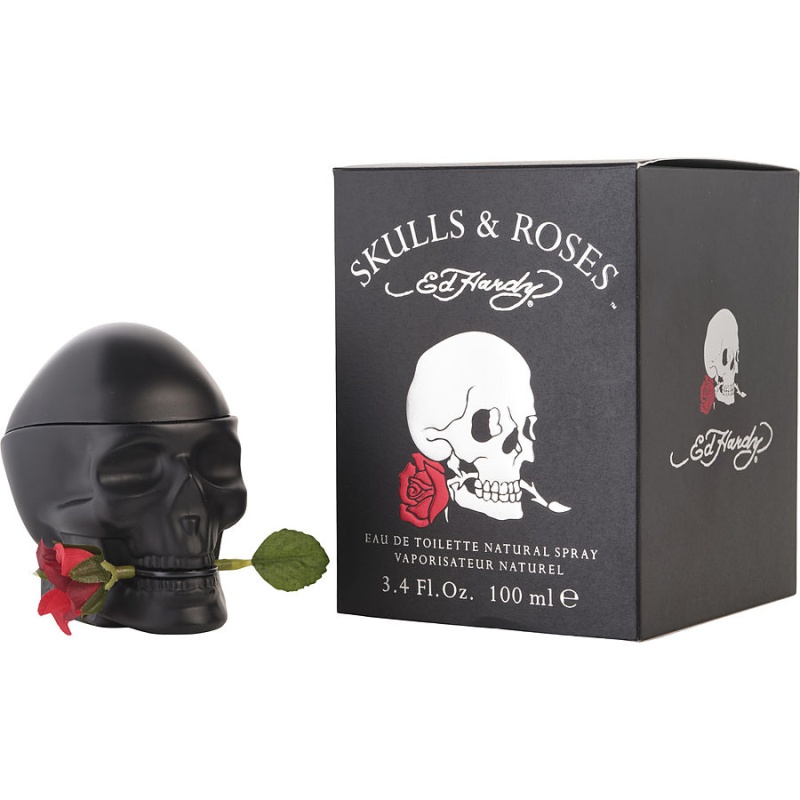 Ed Hardy Skulls & Roses By Christian Audigier Edt Spray 3.4 Oz