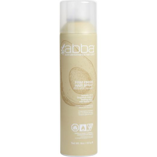 Abba Pure & Natural Hair Care Firm Finish Hair Spray Aerosol 8 Oz