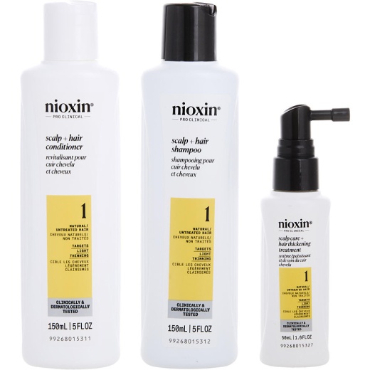 Nioxin 3 Piece Full Kit System 1 - Unisex Haircare Gift Set