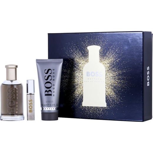 Boss #6 by Hugo Boss Eau De Parfum Spray 3.3 Oz & Shower Gel 3.3 Oz & Eau De Parfum Spray 0.33 Oz Mini