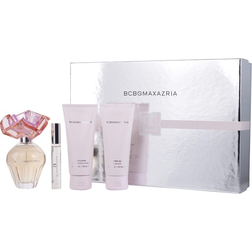 Bcbgmaxazria By Max Azria Eau De Parfum Spray 3.4 Oz & Body Lotion 3.4 Oz & Bath Shower Gel 3.4 Oz & Eau De Parfum Rollerball 0.33 Oz Mini Gift Set