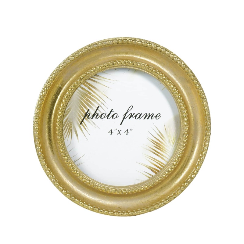 Vintage Gold Round Ornate Picture Frame