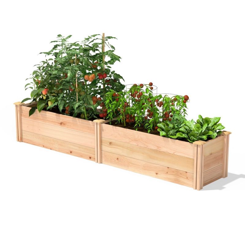 16 In X 96 In Sturdy Farmhouse Narrow Cedar Wood Raised Garden Bed ...