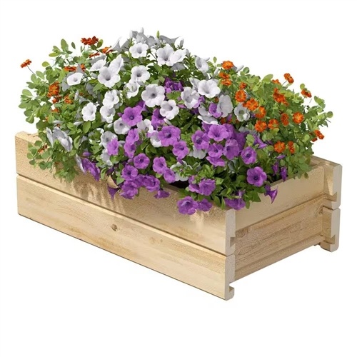 Natural Unfinished Cedar Wood Planter Box 21-Inch X 11-Inch - Made In USA