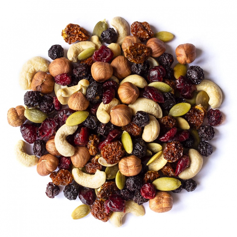 Organic Raw Nuts And Berries With Pumpkin Seeds Snack Mix