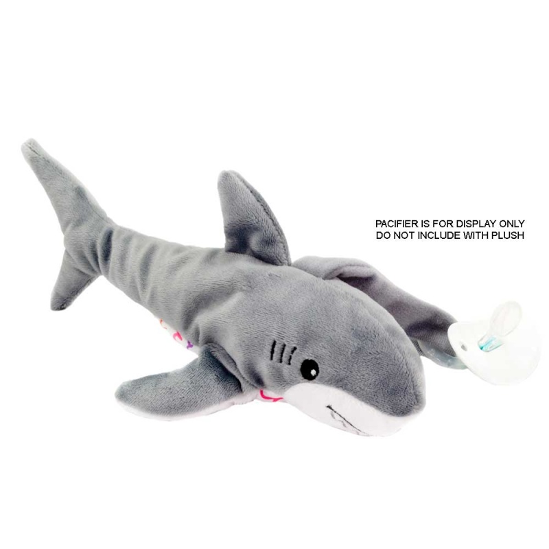 4" Floppy Body Pacifier Holder Shark