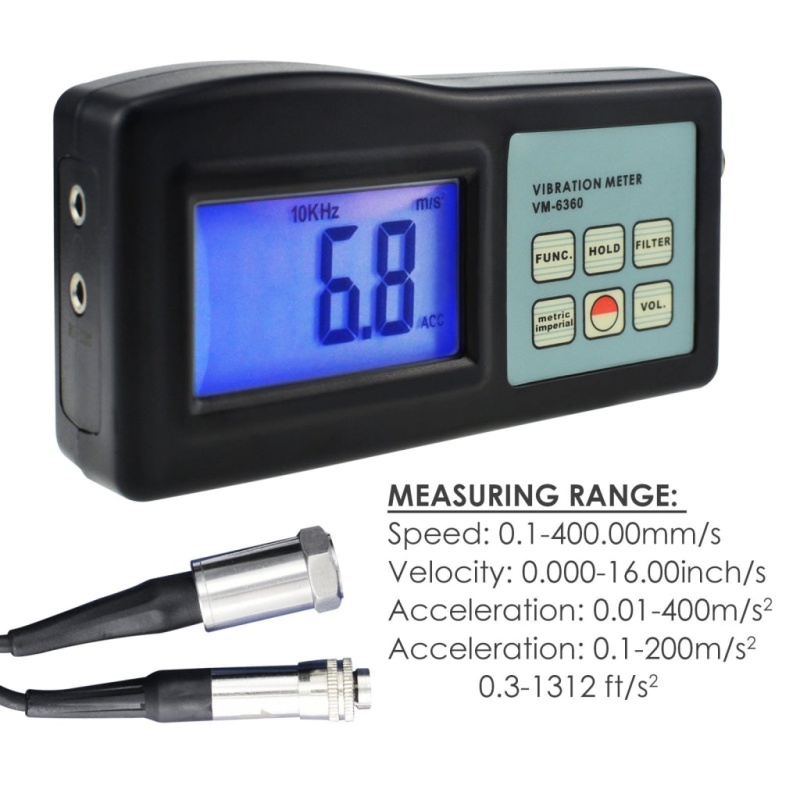 Digital Vibration Meter With Lcd , Gauge Tester Analyzer