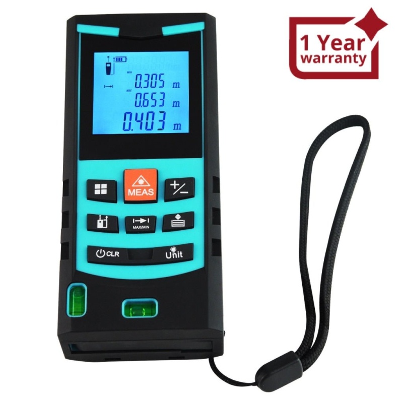 Handheld 100M Laser Distance Meter Area Volume Indirect Measure W ...