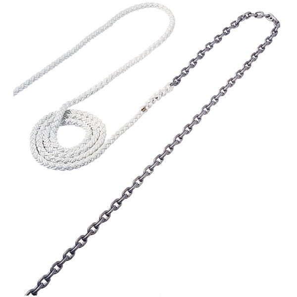 Maxwell Anchor Rode 15Ft1/4 Inch Chain To 150Ft1/2 Inch Nylon Brai