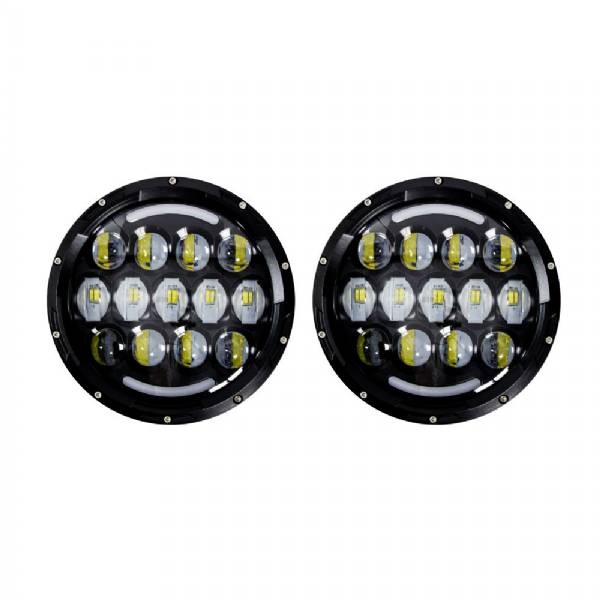 Heise 7 In Led Light W/Black Face And Partial Halo - 21 Led