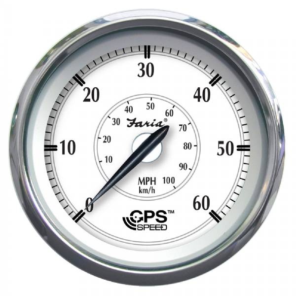Faria Newport Ss 4Inch Gps Speedometer - 0 To 60 Mph