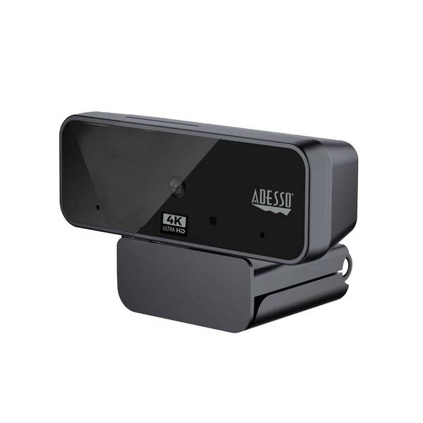 Adesso 4K Ultra Hd Usb Webcam With Built-In Dual Microphone And Priva