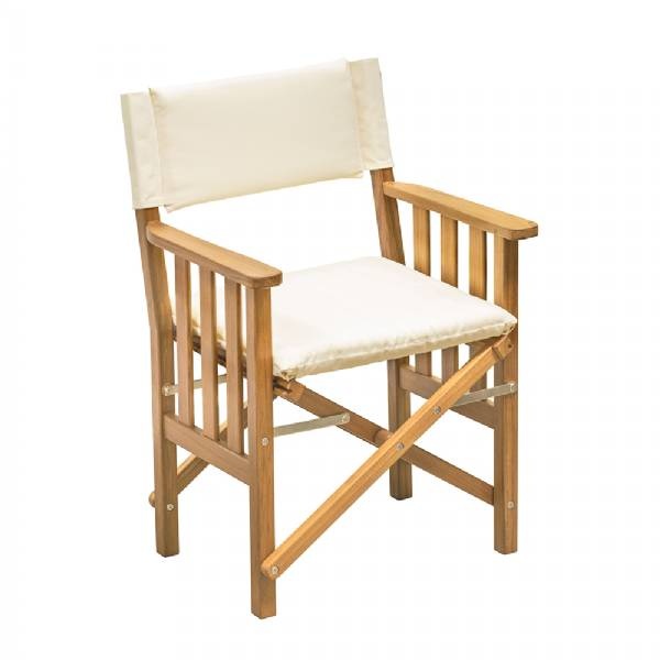 Whitecap Director Fts Chair Ii W/Cream Cushion - Teak