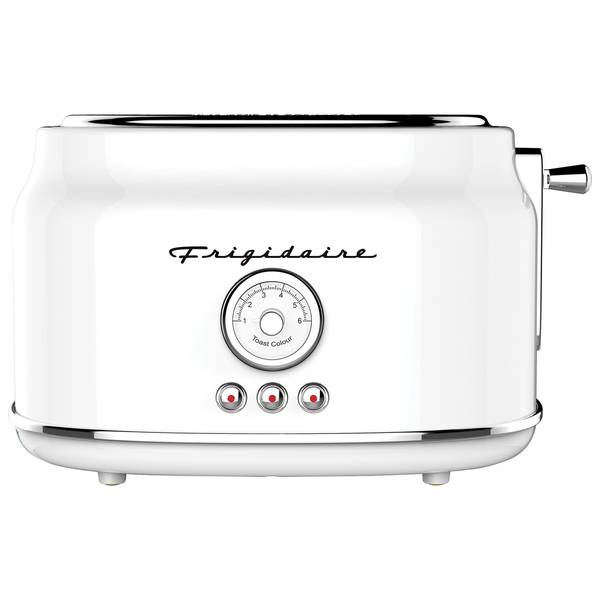 Frigidaire 2-Slice 900-Watt Retro Stainless Steel Toaster (White)