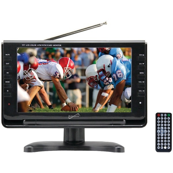 Supersonic 9In Tft Portable Digital Lcd Tv, Ac/Dc Compatible With Rv/Boat