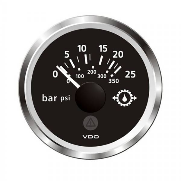 Vdo 2-1/16Inch (52Mm) Viewline Transmission Oil Pressure 25 Bar/35