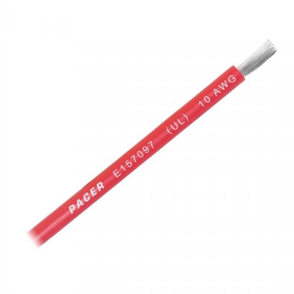 Pacer Red 10 Awg Battery Cable - Sold By The Foot