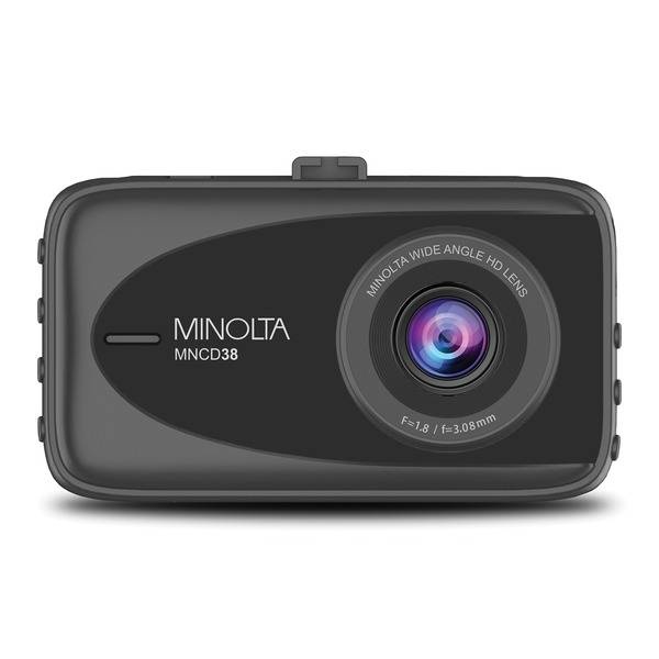Minolta Mncd38 1080P Full Hd Dash Camera With 3.2-Inch Lcd Screen (Bla