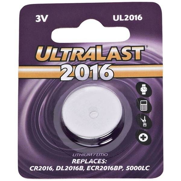Ultralast Cr2016 Lithium Coin Cell Battery