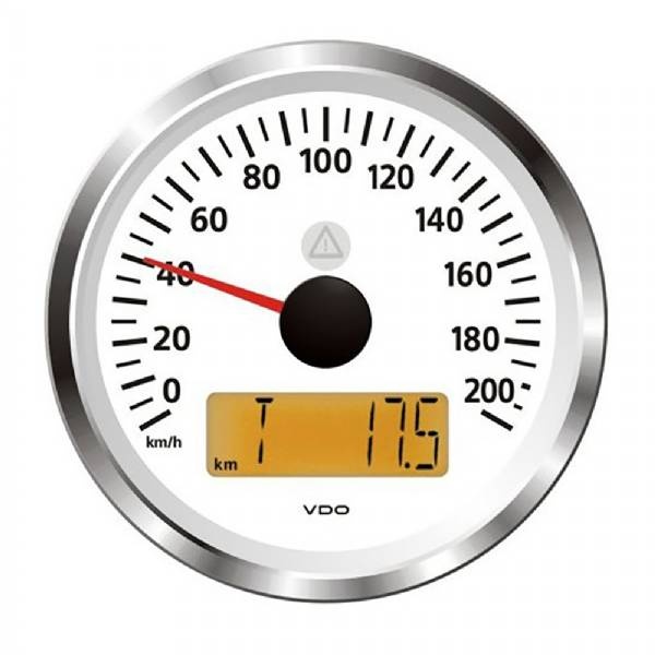 Vdo Marine 3-3/8Inch (85Mm) Viewline Speedometer - 0 To 200 Kmh -