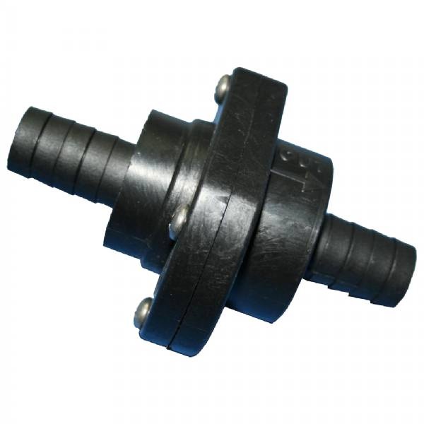 T H Marine Double Barb Inline Scupper Check Valve - 3/4Inch - Black
