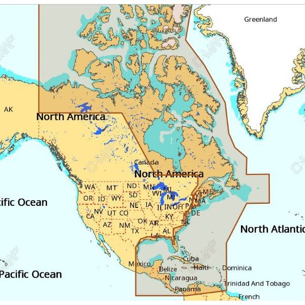 C-Map Na-M033 Max Megawide Microsd Atlantic Coast, Gulf O Mexico And