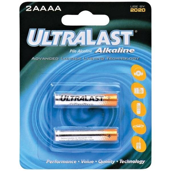 Ultralast Aaaa Alkaline Batteries, 2 Pk