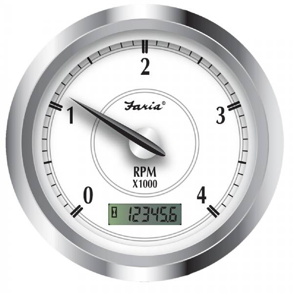 Faria Newport Ss 4Inch Tachometer W/Hourmeter F/Diesel W/Magnetic Ta