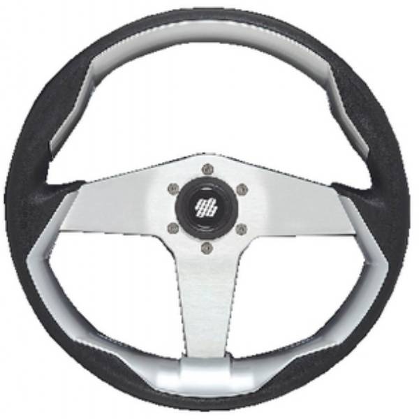 Uflex Usa Steering Whl-Black Grip Silvr