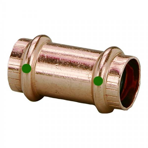 Viega Propress 1/2Inch Copper Coupling W/O Stop - Double Press Conne