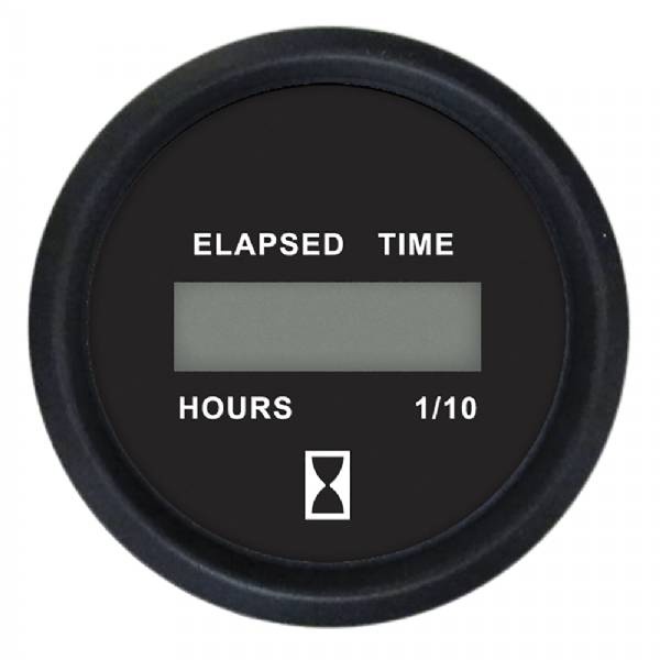 Faria 2Inch Digital Hourmeter Gauge - 12-32V - Euro Black